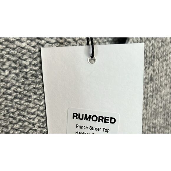 NWT $98 REVOLVE RUMORED Heather gray prince street top XL - Picture 8 of 10